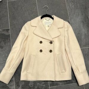 Banana Republic Cream Peacoat. Size XS